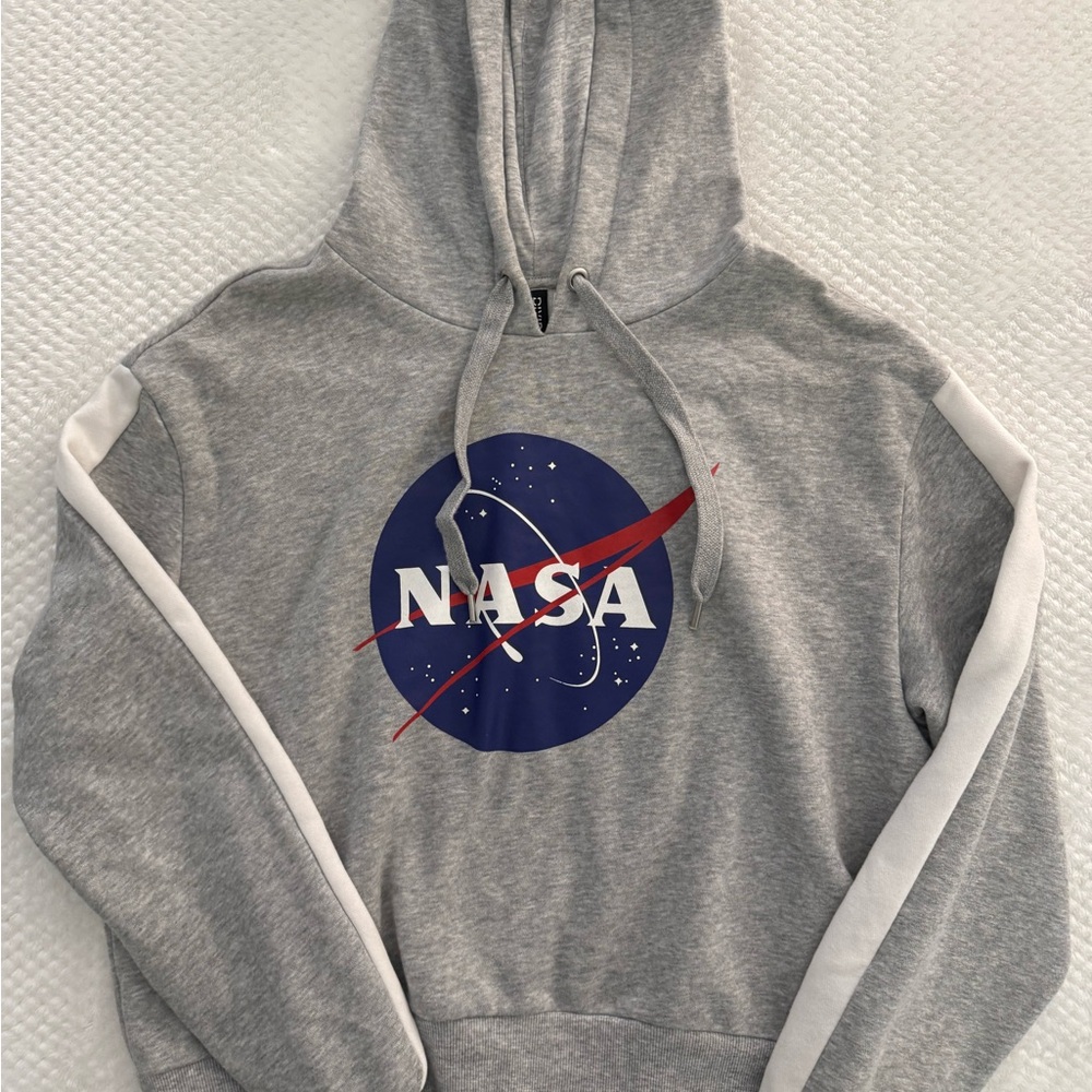 NASA Gray Hoodie with Logo